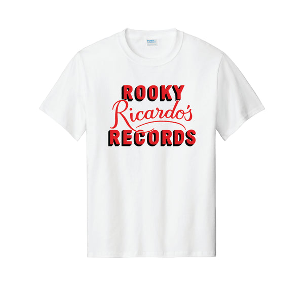 Rooky’s Records Tee (Burg. and White)