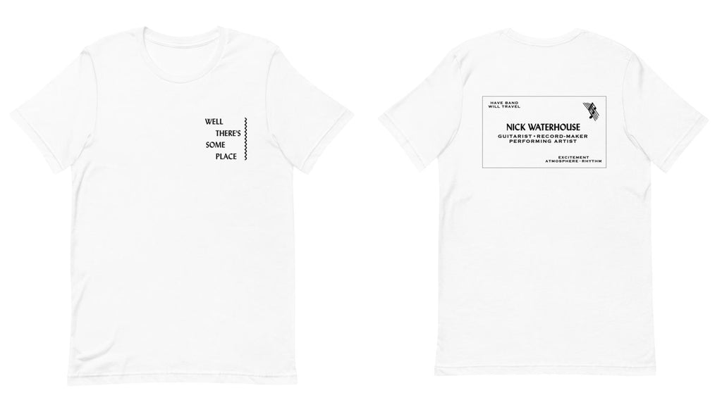 Some Place Tee - White with Black