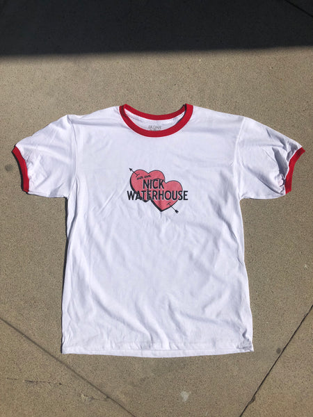 With Love - Red/White Ringer Tee