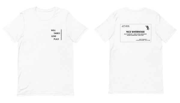 Some Place Tee - White with Black