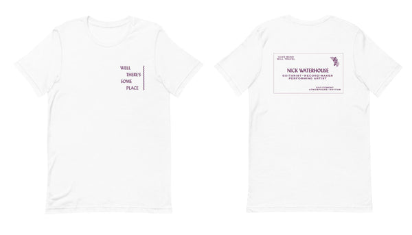 Some Place Tee - White with Purple